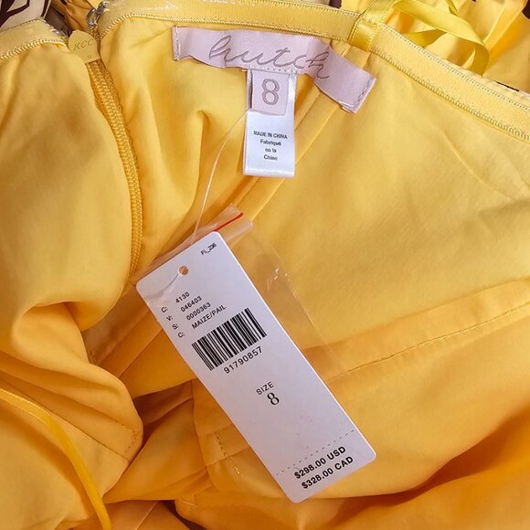 Anthropologie Hutch Floral Halter Maxi Dress Size 8 Slit Front NWT Guest Dress - Picture 6 of 11